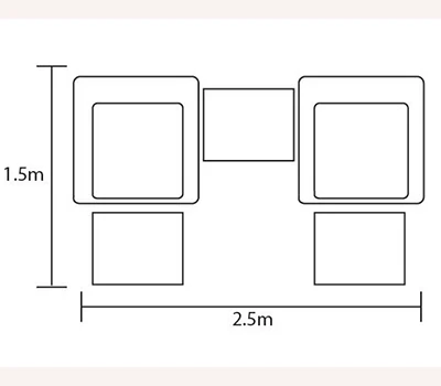 Hartman Vienna Reclining Companion Set - Xerix/Slate - Image 5