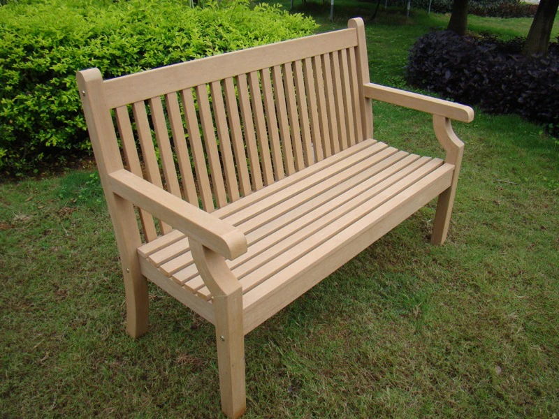 Sandwick Winawood 2 Seater Wood Effect Garden Bench - Teak Finish